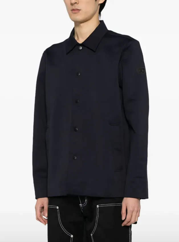 Alpha Tauri WROTE logo button-up shirt jacket