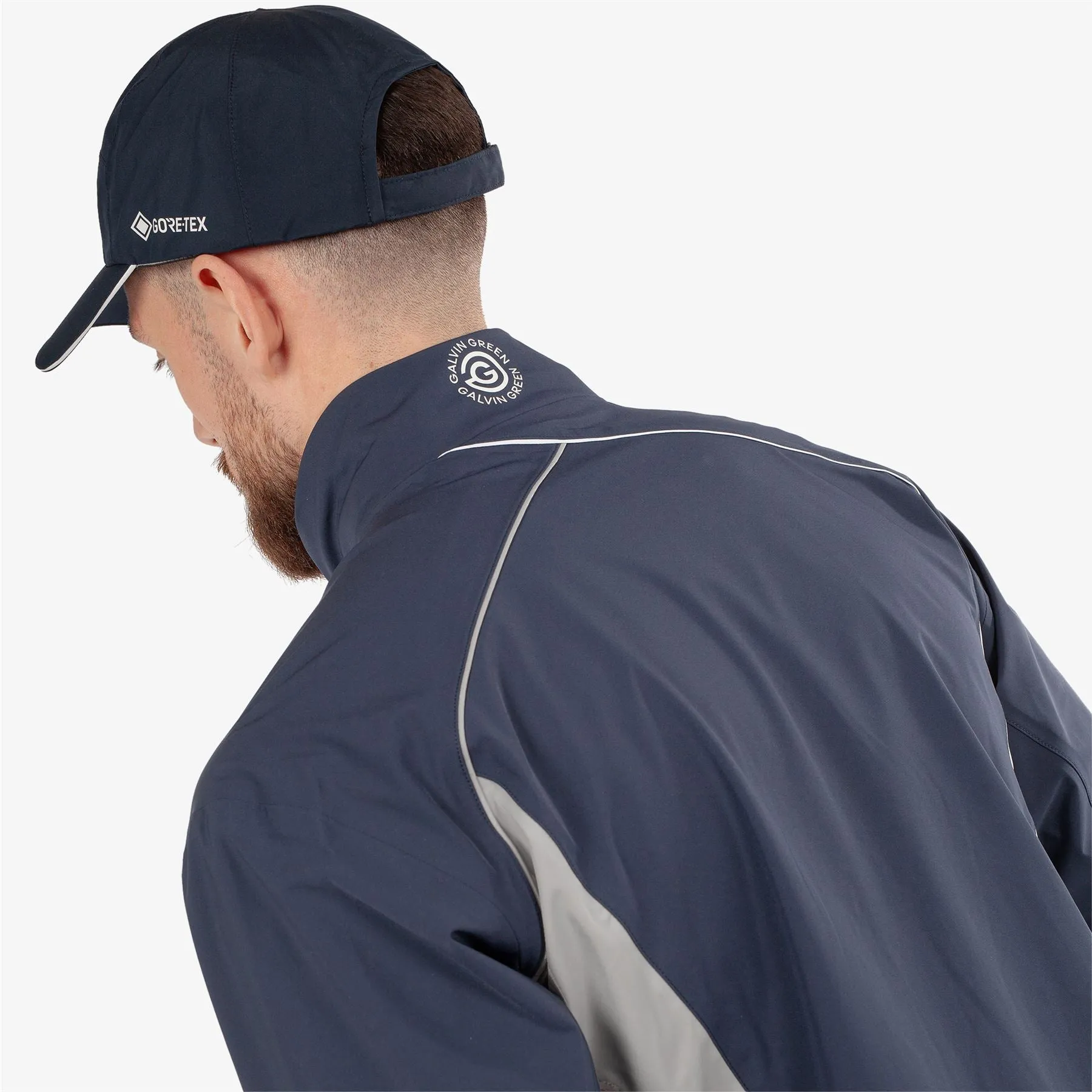 Ames PERTEX Waterproof Jacket Navy/Cool Grey - AW24