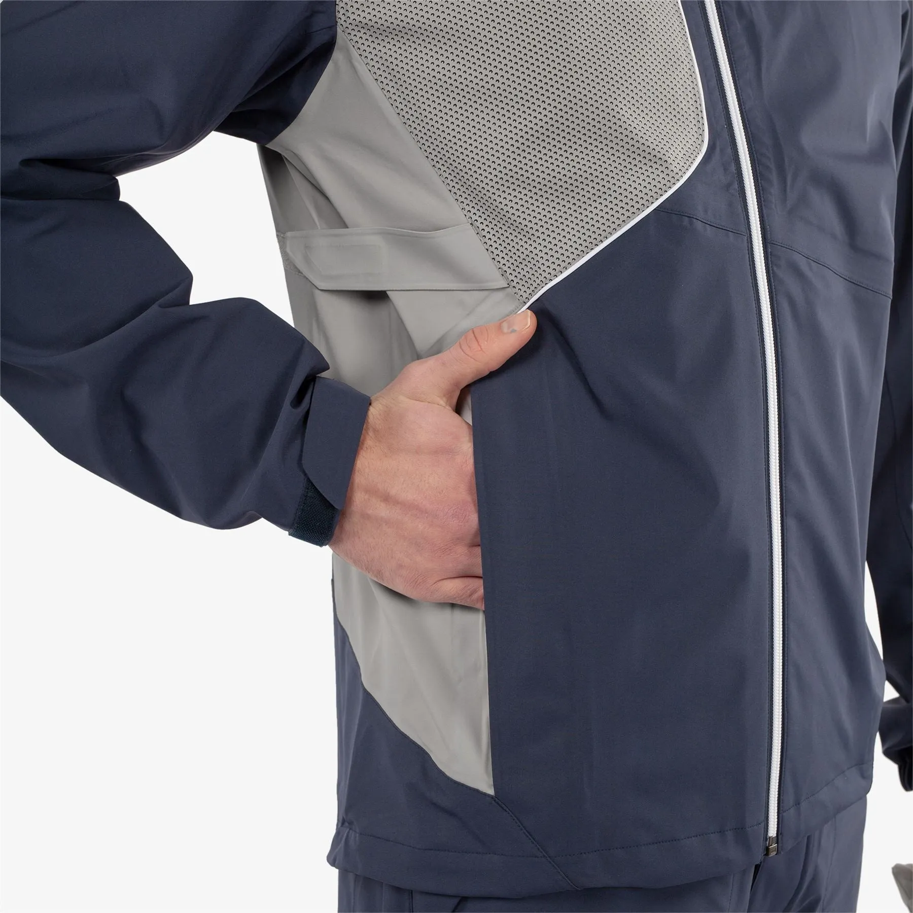 Ames PERTEX Waterproof Jacket Navy/Cool Grey - AW24