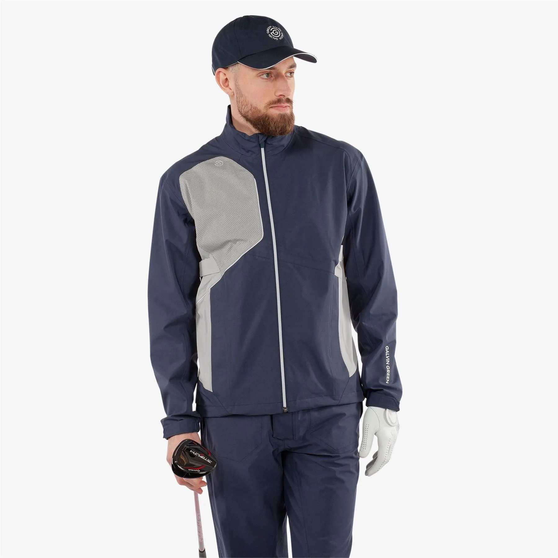 Ames PERTEX Waterproof Jacket Navy/Cool Grey - AW24