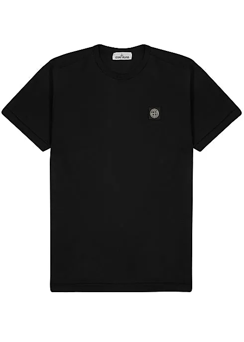 Black logo cotton T-shirt