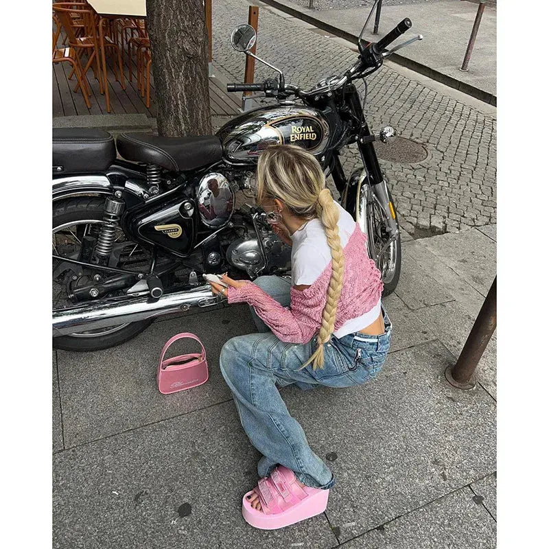 Blue High Waist Vintage Straight Baggy Casual Streetwear American Fashion Jeans