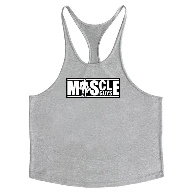 Optimized English title: Mens Sleeveless Bodybuilding Tank Top for Maximum Performance