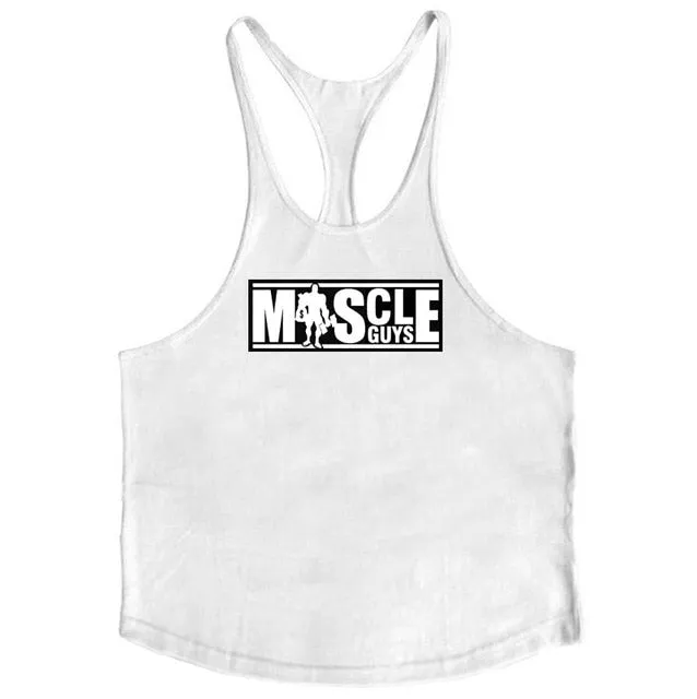 Optimized English title: Mens Sleeveless Bodybuilding Tank Top for Maximum Performance