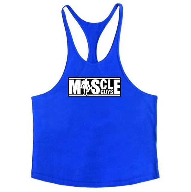Optimized English title: Mens Sleeveless Bodybuilding Tank Top for Maximum Performance