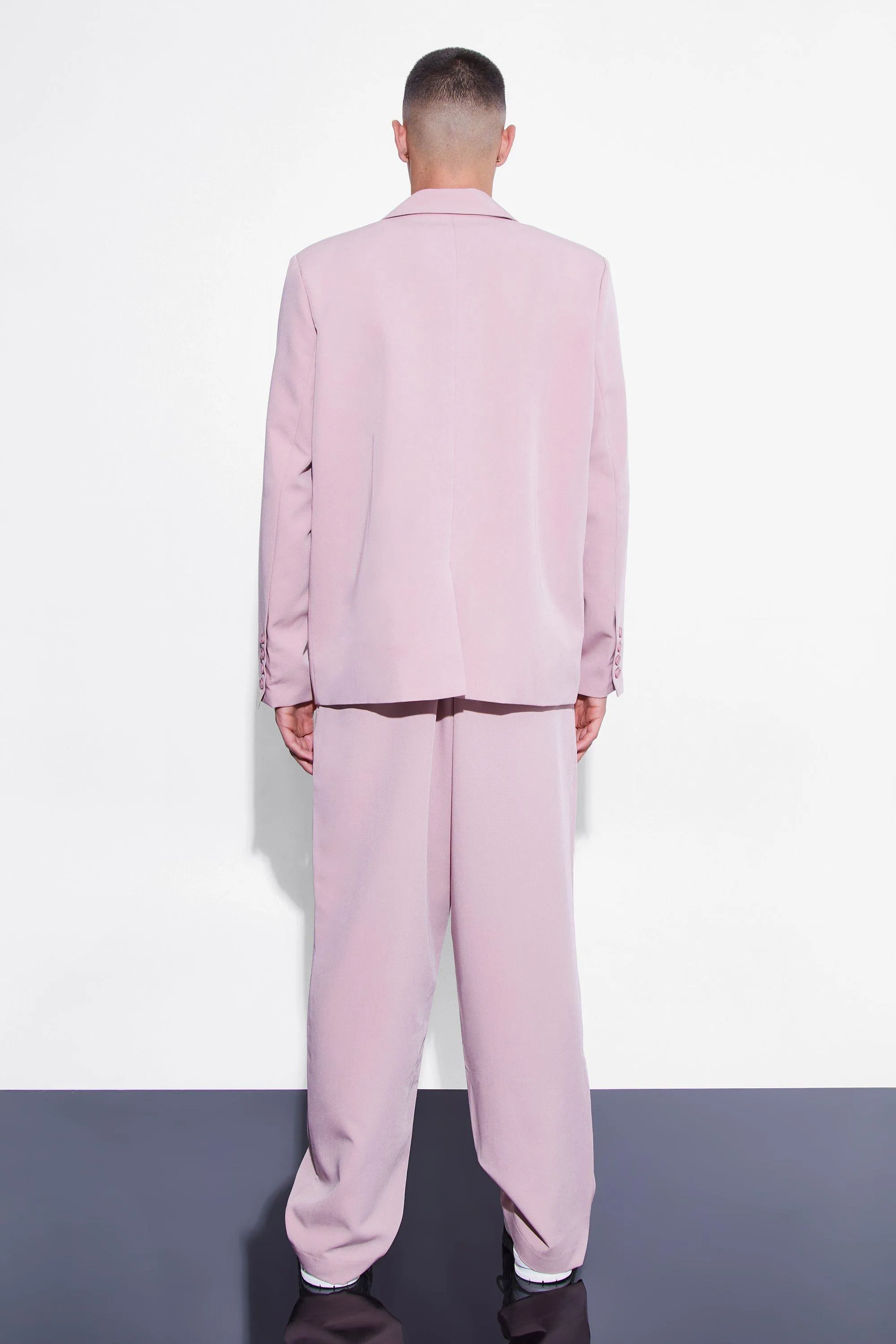 Boohoo Single Breasted Oversized Suit Jacket, Lilac