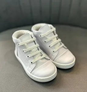 Borboleta Danilo White Leather Lace Up B202
