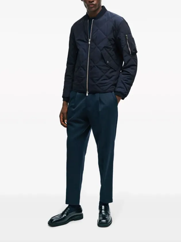 BOSS diamond-quilted bomber jacket
