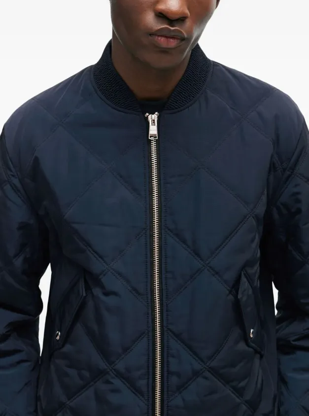 BOSS diamond-quilted bomber jacket