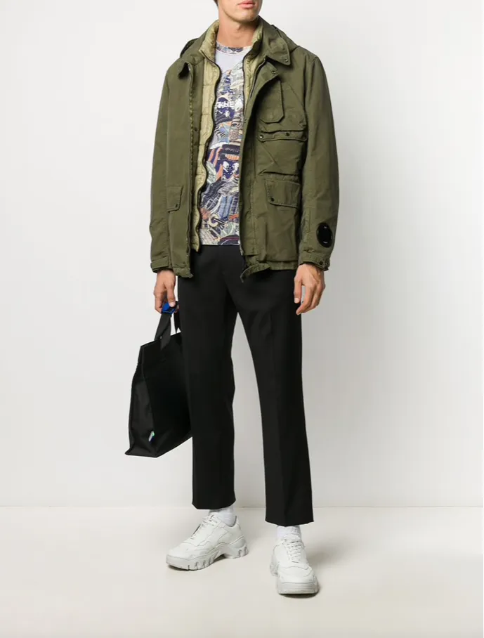 C.P. Company Mens Hooded Jacket with Google Lens Technology - Stylish and Functional Outerwear