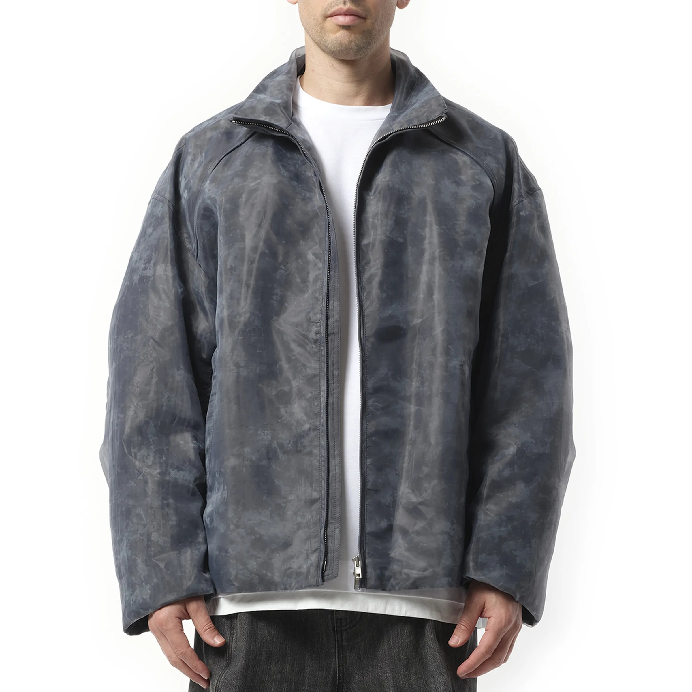 Cropped Vest Layered Reversible Utility Jumper in Black