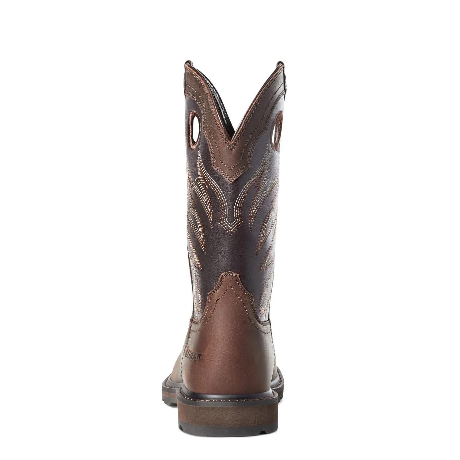 Groundwork Steel-Toe Wide Square Toe Work Boot Brown