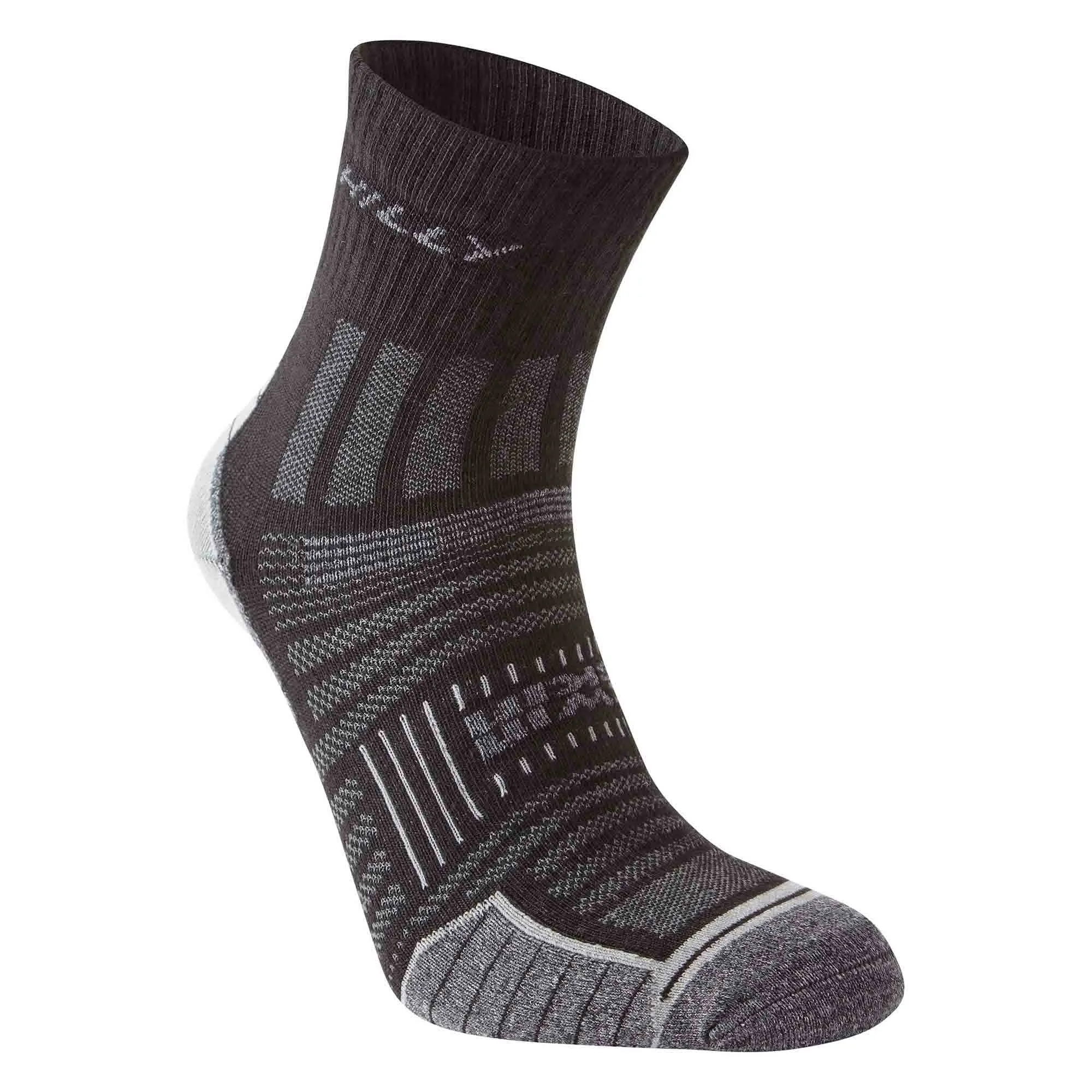 Hilly | Unisex Twin Skin Anklet Running Socks - Black
