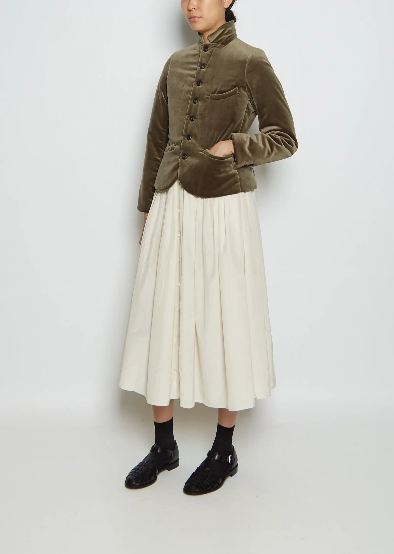 Jane Padded Cotton Velvet Jacket