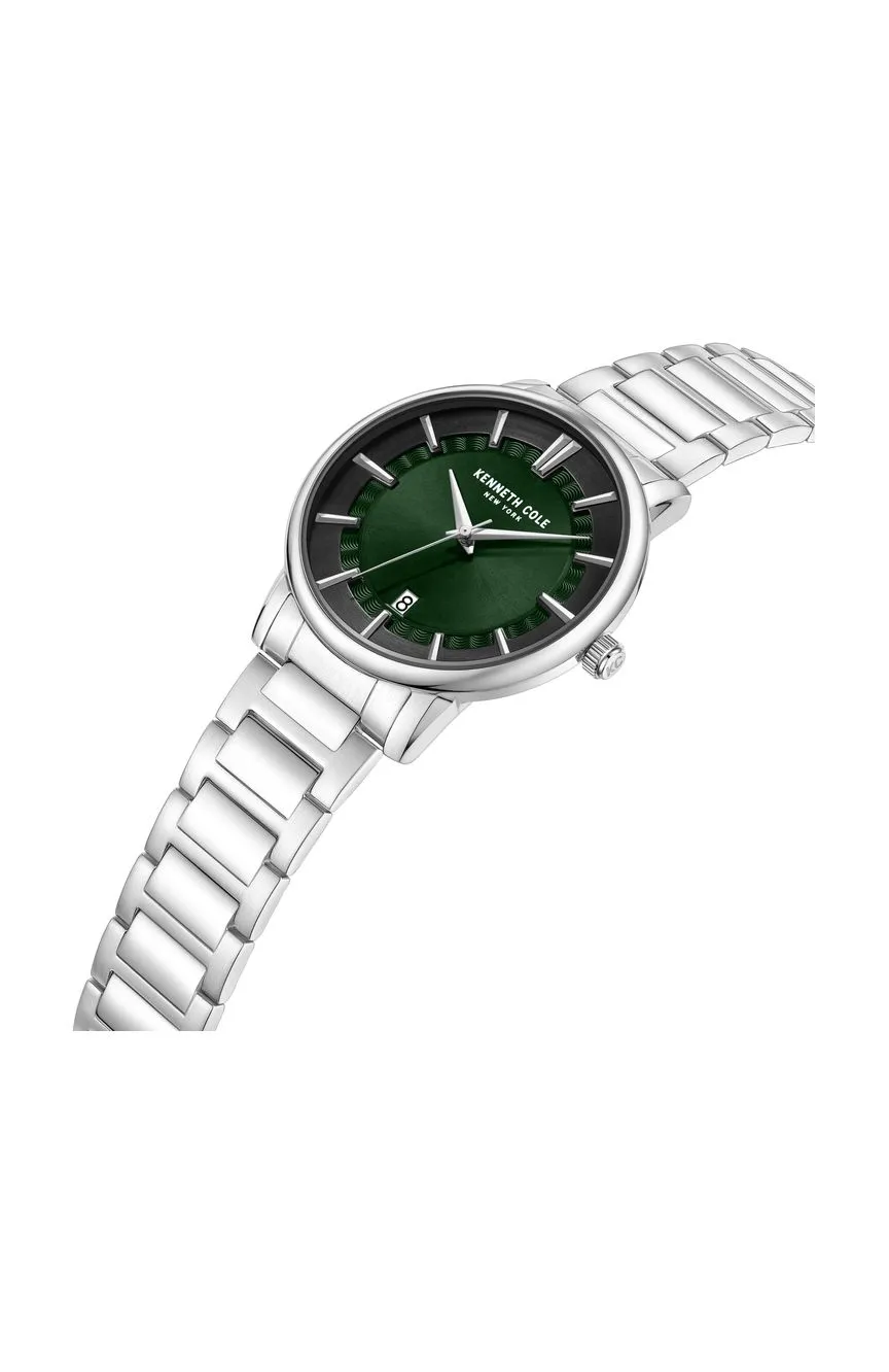 Kenneth Cole New York Green Dial Stainless Steel Strap Men Watch KCWGH0014101