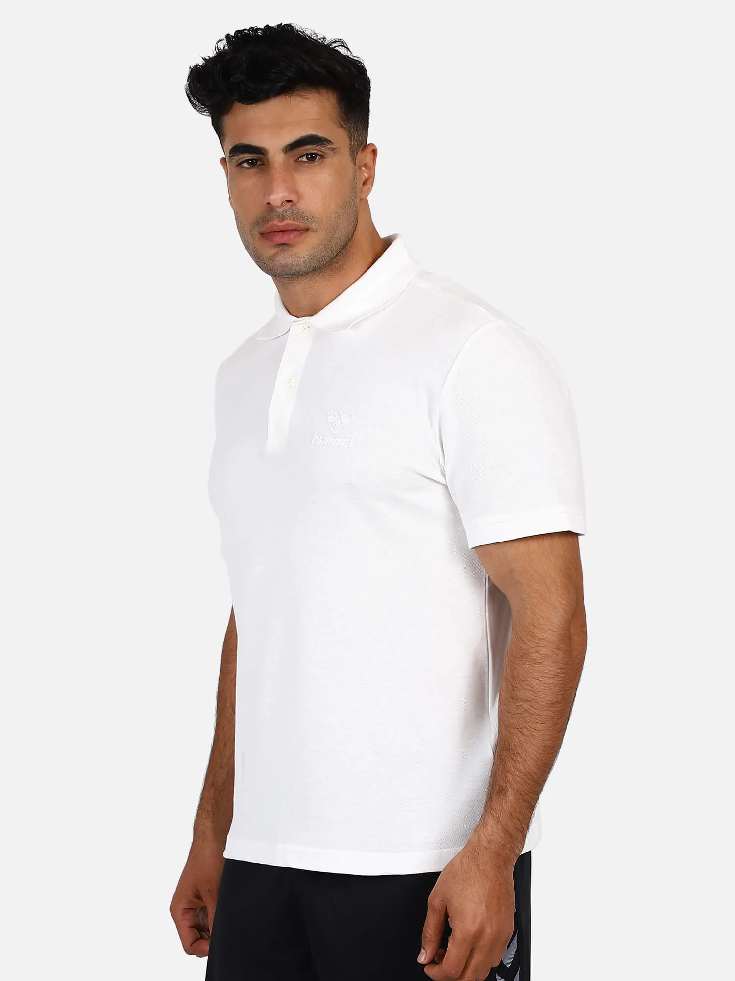 Lenard Men Cotton White Polo T-Shirt