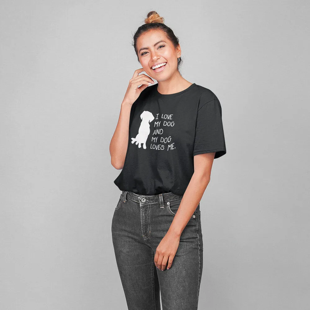Love : Dog & Me Half Sleeve T-Shirt