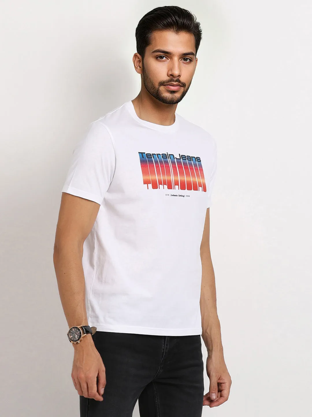 Men Graphic Crew Neck T-Shirt
