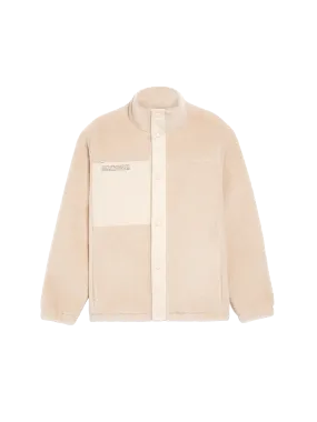 Mens Recycled Wool Fleece Jacket—sand