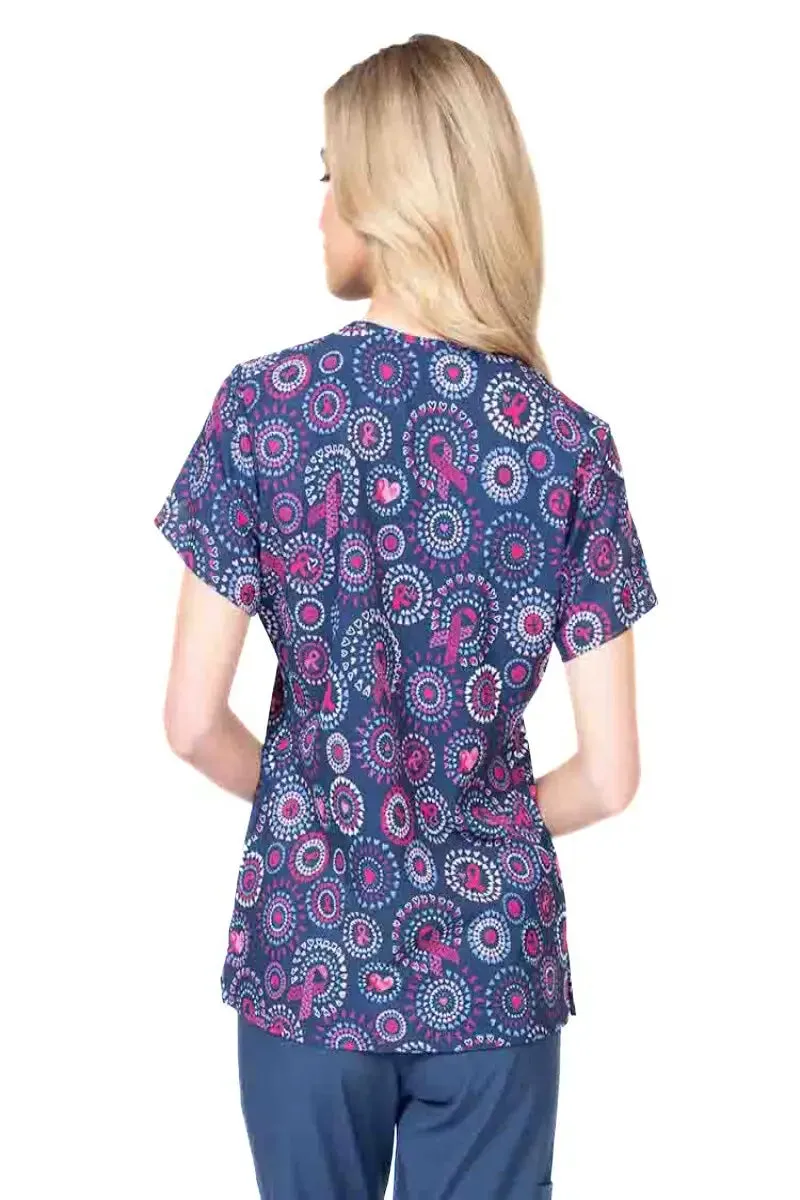 Meraki Sport Women's Print Scrub Top | Girl Power