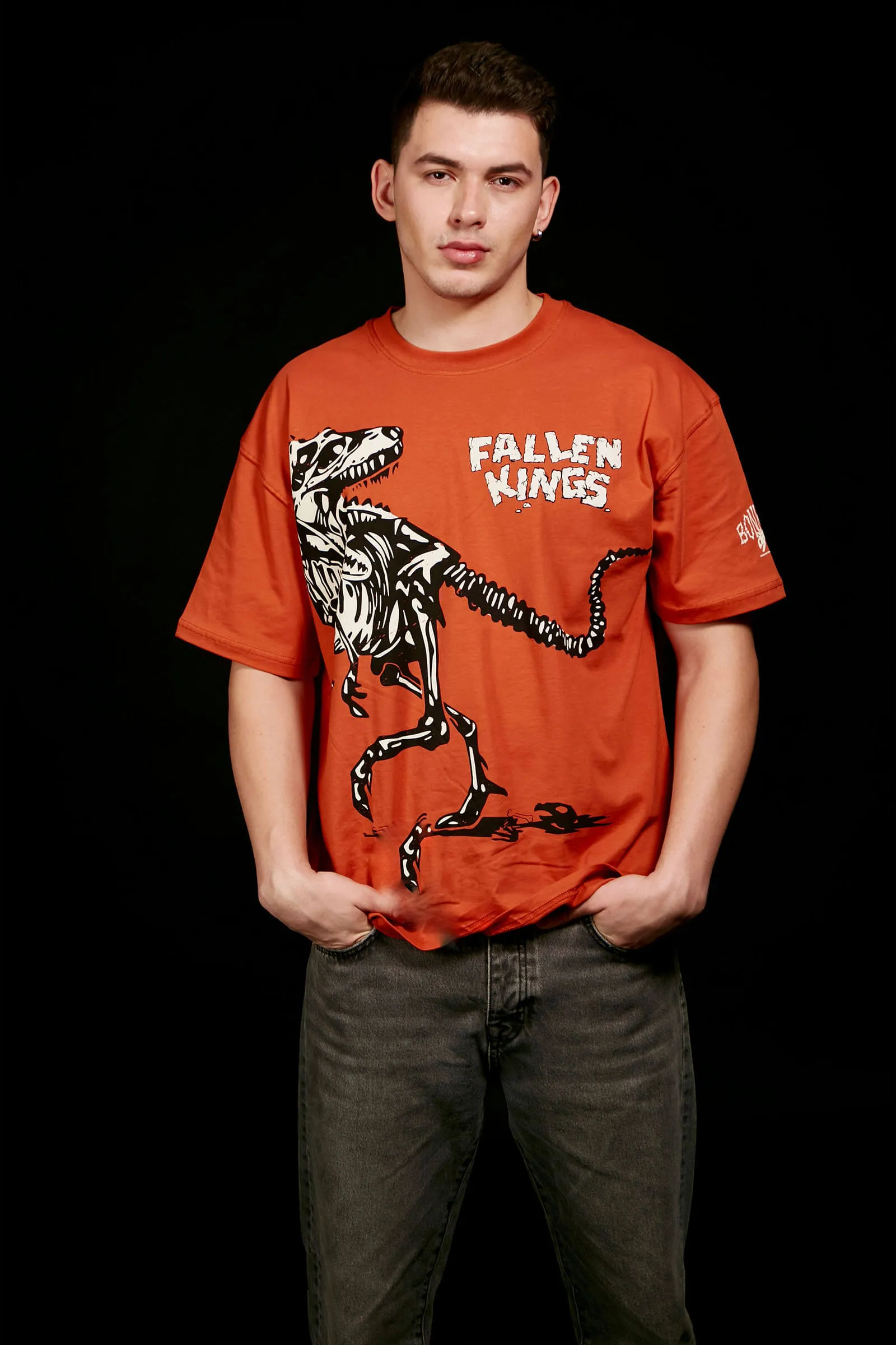 Orange Fallen Kings Oversized T-shirt