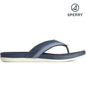 Navy Sperry Mens Plushwave Dock Thong Flip Flops - Comfortable and Stylish Footwear (Model: STS24251)