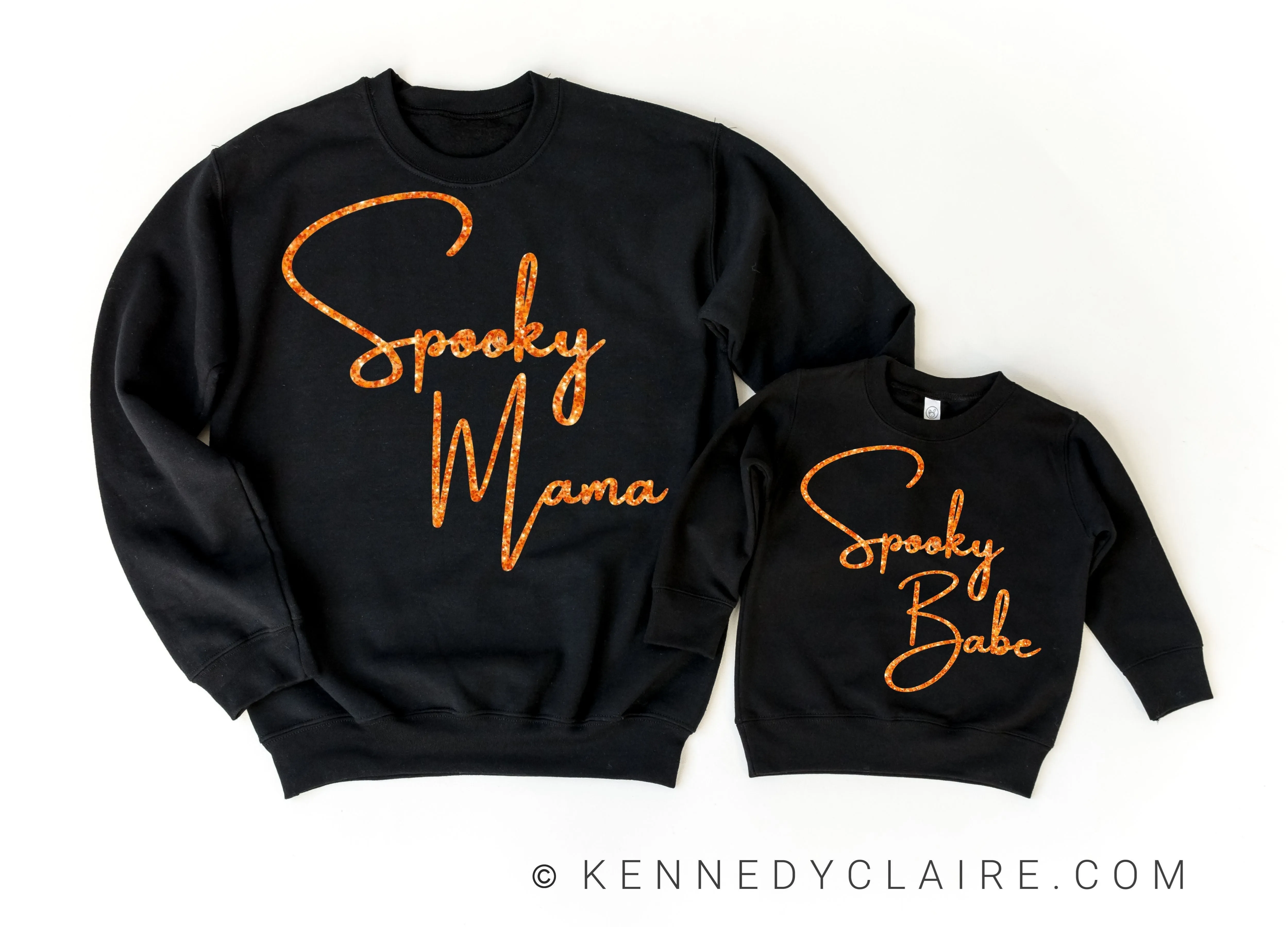 Spooky Mama & Spooky Babe Sparkle Sweaters