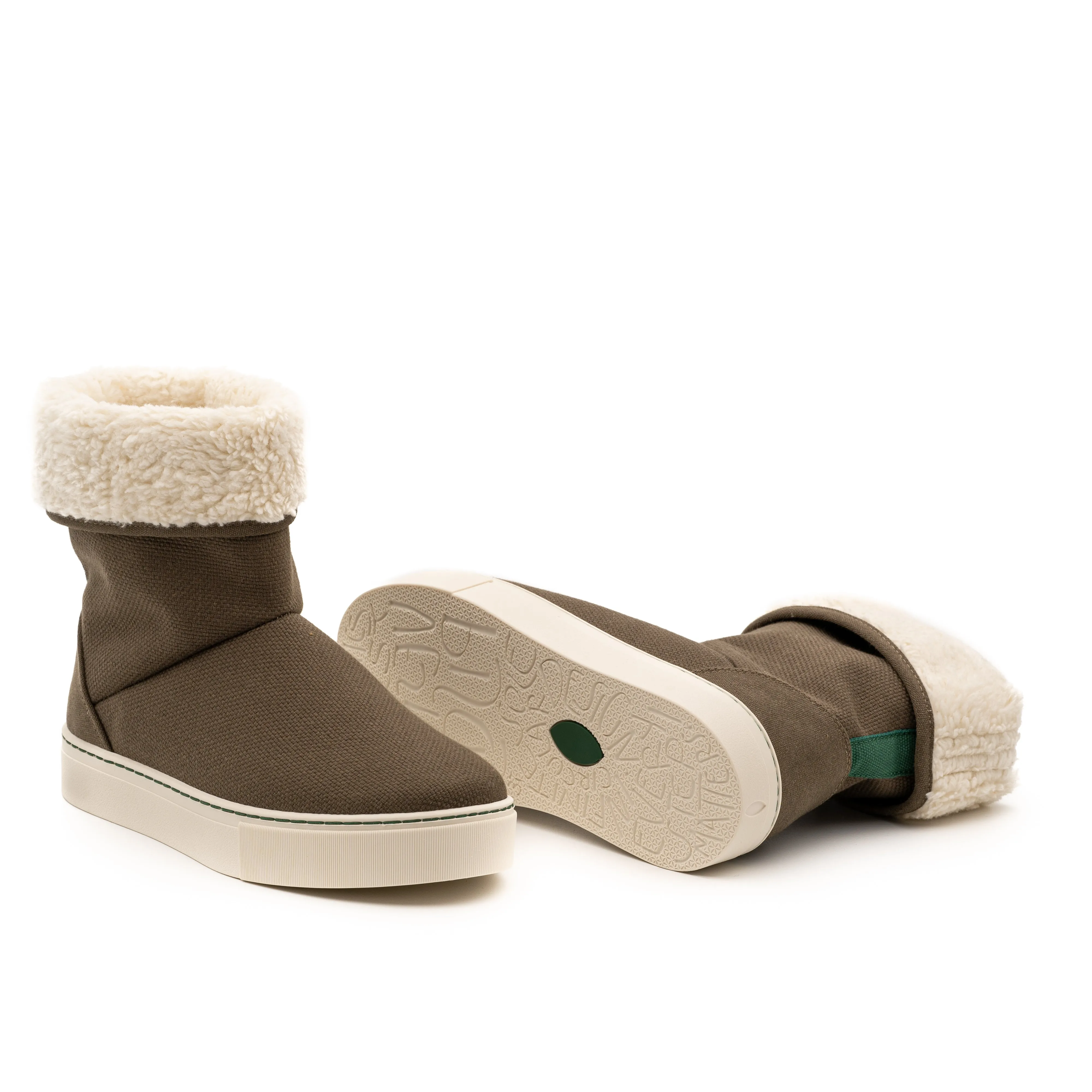 Vegan winter bootie khaki JID004